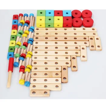 Montessori Otroka, Otroci Igrače, Lesene Model Gradnjo Kompleti Matica-kombinacija Učenja, Izobraževanja Predšolskih Usposabljanje Brinquedos Juguets