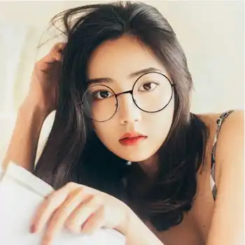 Korejski Moda Klasičen Okrogel Okvir Očal Je Retro Osebnost Umetnosti Kovinski Okvir Očal Je Preprosto Ustvarjalne Priložnostne Spolne Očala