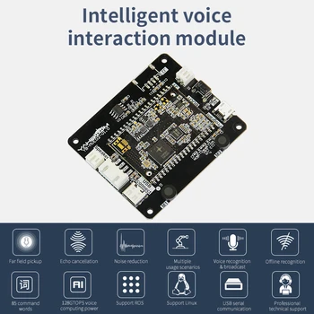 Yahboom Inteligentni Glasovno Interakcijo Modul AI Priznanje Podporo 85 Glasovni Ukazi ROS Dvojni Mikrofon za RaspberryPi Jetson