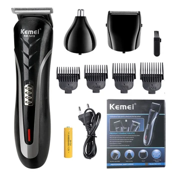 Kemei 3in1 Električni Sušilnik za Obrezovanje Komplet za Lase Clipper Britev Nos Hair Trimmer Polnjenje Moške Izlet Hair Trimmer KM-1419 KM-1407