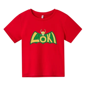Marvel Kul Loki otroških Oblačil T-shirt Smešno Otroci Anime Strip Harajuku Tshirt Baby Dekleta, Fantje, Oblačila Poletje Cosplay Vrhovi