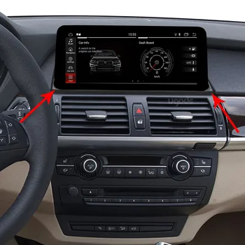 Črne Plastike, osnovno stojalo plošča okvir za 10.25 BMW X5 X6 E70 E71 CIC CCC Android GPS Prvotno Zaslon nadzorni Plošči