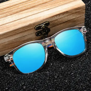 GM Polarizirana sončna Očala za Fante in Dekleta z Recikliranih Okvirji in Barvo Lesa Templjev S5062