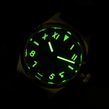 Baltany 36mm Vintage Watch Za Moške Mehurček Nazaj ST1701 Gibanje Retro Kaliforniji Izbiranje 200 m C3 Svetlobna Samodejno Mehanska ura