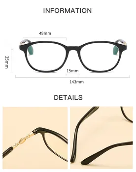 Ženske Letnik Obravnavi Očala Krog Kovinski Okras Modra Blokiranje Zaščitna Očala Na Recept Eyeglass Dioptrije +1.0 1.5 2.5