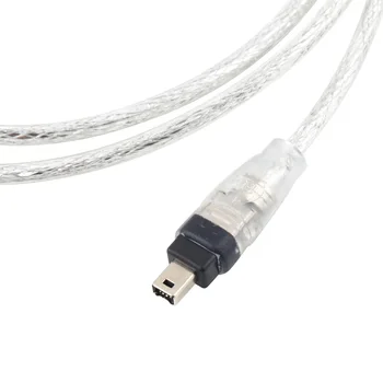 1,2 M USB 2.0 Moški Firewire IEEE 1394 4 Pin Moški Ilink Adapter za Kabel, Moški-Moški Kabel Svetlobo Bele Prožni Kabel