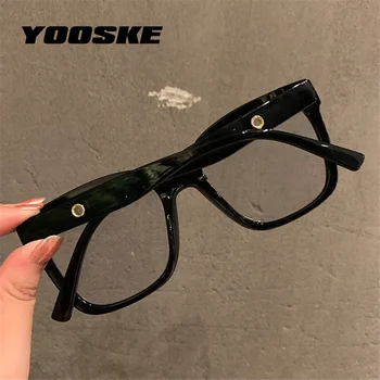 YOOSKE Prevelik Kvadratnih Očala Okvirji za Ženske, Moške Anti Modra Svetloba Očal Okvir Optični Računalnik Očala
