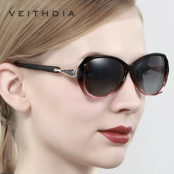 VEITHDIA Žensk Polarizirana sončna Očala UV400 Gradient Objektiv Luksuzni Ženske Oblikovalec Sončna Očala Pribor Za Žensko 3170