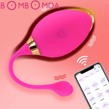 Novi Bluetooth Vibratorji Za Ženske Mobilno APLIKACIJO Remote Control Dildo Ženski Vibrator Dolge Razdalje Nadzor Vibracijsko Jajce Seks Igrače