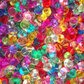 100 kozarcev Akrilna Crystal Diamant Nakit Srečen Gem Stranka Konfeti Pirat Prsih Zaklad Darilo za Rojstni dan Doma Dekor Poroko Božič
