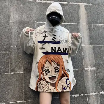 Modni Moški Ženske Runo Harajuku Hoodies Strip Tiskanje Sweatshirts Svoboden Ulične Hip Hop Stil, Jeseni, Pozimi Priložnostne Plašč