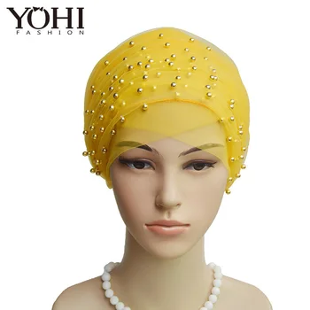 Nova Moda pearl celotno nebo zvezda gaze, šal, kapo Muslimanskih klobuk dolgo repo pokrivalo ženske