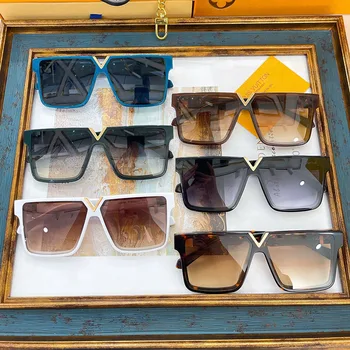 2022 Nova Modna Sončna Očala Ženske Blagovne Znamke Oblikovalec Retro Pravokotnik Sončna Očala Ženski Ins Priljubljene Pisane Letnik Kvadratnih Očala