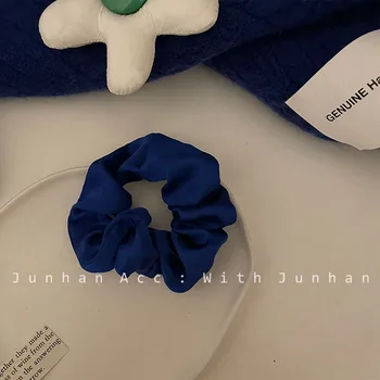 Koreja INS Klein modro ploščo lase čop, saten zgrinjati francoski debelo črevo obroč dekle glavo vrv lase vrvjo pribor za lase