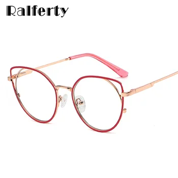 Ralferty Dekorativni Žensk Očala Okvirji Mačka Oči Recept Očala Ženska Luksuzni Eyeglass Okvir Antiblue Nič Dioptrije Očala