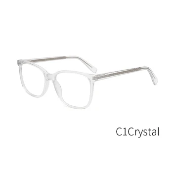 Kansept Ženske Kristalno Očala Okvir Moda Pregleden Kratkovidnost Optični Acetat Očal Okvir Visoke Kakovosti Unisex Očala
