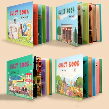 Montessori Baby Zaseden Knjiga Diy Toddlers Spoznavno Zabavo Nalepke, Knjige Zgodnjega Učenja Izobraževanja Igrače, Navade, Znanje, Razvoj