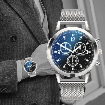 Luksuzni Ure Quartz uro Nerjavečega Jekla gumb za Izbiranje Priložnostne Bracele Watch erkek kol saati relogio masculino reloj hombre