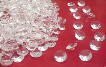 1000 kos / lot 14 mm Akril Jasno, Kristalno Diamond Konfeti Tabela Kristali simbolov 