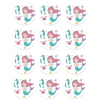 Lepa Risanka Morska Deklica Princesa Nalepke Happy Birthday Candy Bag Scrapbooking Nalepke Nalepke Album Nalepk Klasična Igrača Darilo