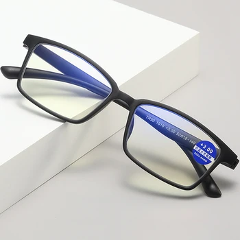TR90 Moški Ženske Obravnavi Očala Modre Svetlobe Blokiranje Prilagodljiv Ultralahkih Full Frame Presbyopic Očala Povečevalna Računalnik Očala