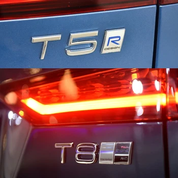 Avto 3D ABS Trunk Črke Logotip Značko Emblem Decals Styling Nalepke Za Volvo T3 T4 T5 T6 T8 V8 AWD XC40 XC60 XC90 S40 S60 S80 S90