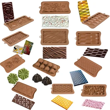 Novo Silikonsko Plesni Čokolado Veliko Kvadratne Oblike Torto Plesni Jelly Candy 3D DIY Kuhinjski Pribor za enkratno uporabo Orodja za Peko