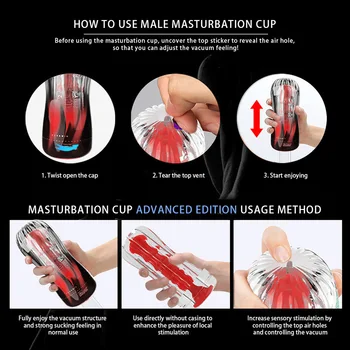 Novi Moški Vakuumske Masturbacija Pokal Žep Muco Realistična Vagina Za Moški Masturbator Penis Sesanju Pralni Odraslih Blowjob Sex Igrače