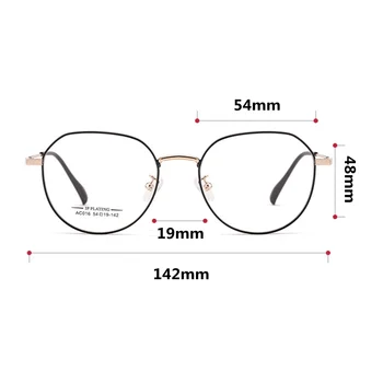 KatKani Žensk Visoke Kakovosti Zlitine Dveh odtenkih Očal Okvir Ultra-Lahka In Udobno Poligonske Recept Očala Okvir AC016