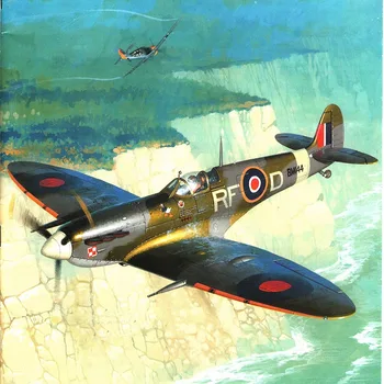 1:24 DIY Papir Model Supermarine Spitfire Mk.Vb Zrakoplova Pepercraft Vojaške Funs Darila Fant Rojstni Dan Predstavlja Puzzle Igre
