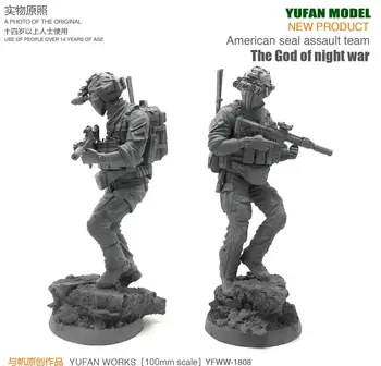 Yufan Model Prvotno 90 mm Slika Ustvarili Platformo Bog Noč Bojevanje Za Nas Posebno Commando Smolo Vojaki YFWW-1808
