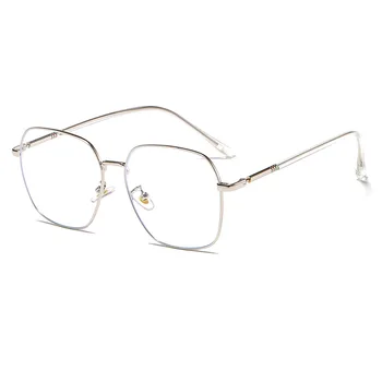 Vintage Zlato Kovinski Okvir Očala Mens Ženska sončna očala Retro Kvadratnih Optične Leče za Očala Nerd Jasno, Leče Očala