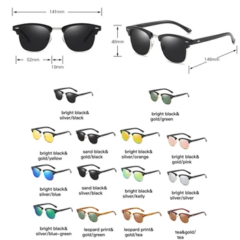 RBROVO Semi-Rimless Retro sončna Očala Moških 2022 Luksuzne blagovne Znamke Očala za Ženske/Moške Klasičnih Očal Moških Lunette Soleil Femme uv400