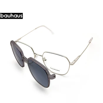 X104 Polarizirana moda velika sončna Očala Moški Ženske Magnetna Sponka Na Očala kovinskih kvadratnih Optični Recept za Očala Okvirji