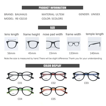 PONOVNO C0210 Classice TR90 Očala Okvirji Za Moške, Ženske Očala Optika Okvir Recept Očala Okvirji Optičnih Očal