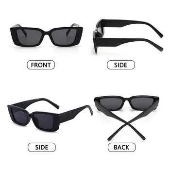 Modna sončna Očala Ozko Kvadratni Okvir Pravokotnik sončna Očala UV-400 Zaščita Odtenki Očala Candy Barve Vožnje Očala