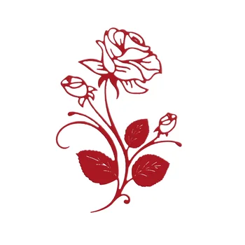 Žive Vrtnice Rosa Cvetlični Vzorec Rastlin Rezanje Umre Scrapbooking Papir, Kovinski Nož Za Album Photo Album Okrasitev Obrti