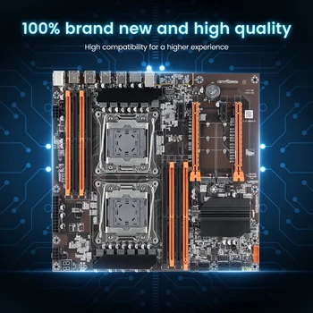 MJ X99 V3 matični plošči Nastavite z Xeon E5 Razdaljo 2670 V3 LGA2011-3 CPU 2pcs Podporo DDR4 * 8 NVME ALEO Rudarstvo Namizni RAČUNALNIK z Matično ploščo kit