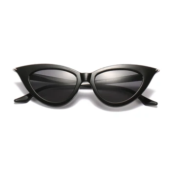 LongKeeper Priljubljen Modni Mala Mačka Oči, sončna Očala Ženska Letnik Dekor Očala Moških Šampanjec Čaj sončna Očala Odtenki UV400