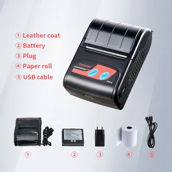 Cashino 2 Palca 58mm PTP-II Mini Prenosni Mobilni Bluetooth Prejemu Tiskalnik 2000mAh(USB+Bluetooth)