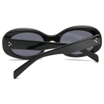 Kachawoo ženski ovalne vintage sončna očala zakovice slog black brown leopard moda očala moških krog Evropske za padec-dostava