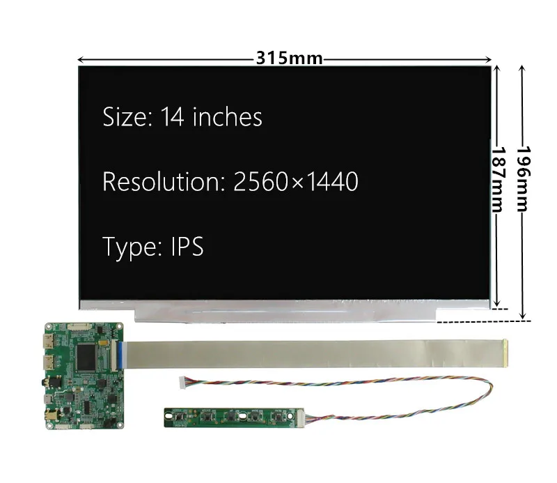 14 Palčni IPS LCD Zaslon Monitor Driver Nadzorni Odbor HDMI-Compatibl Za Malina Banana/Orange Pi Mini PC Računalnik Slike 5