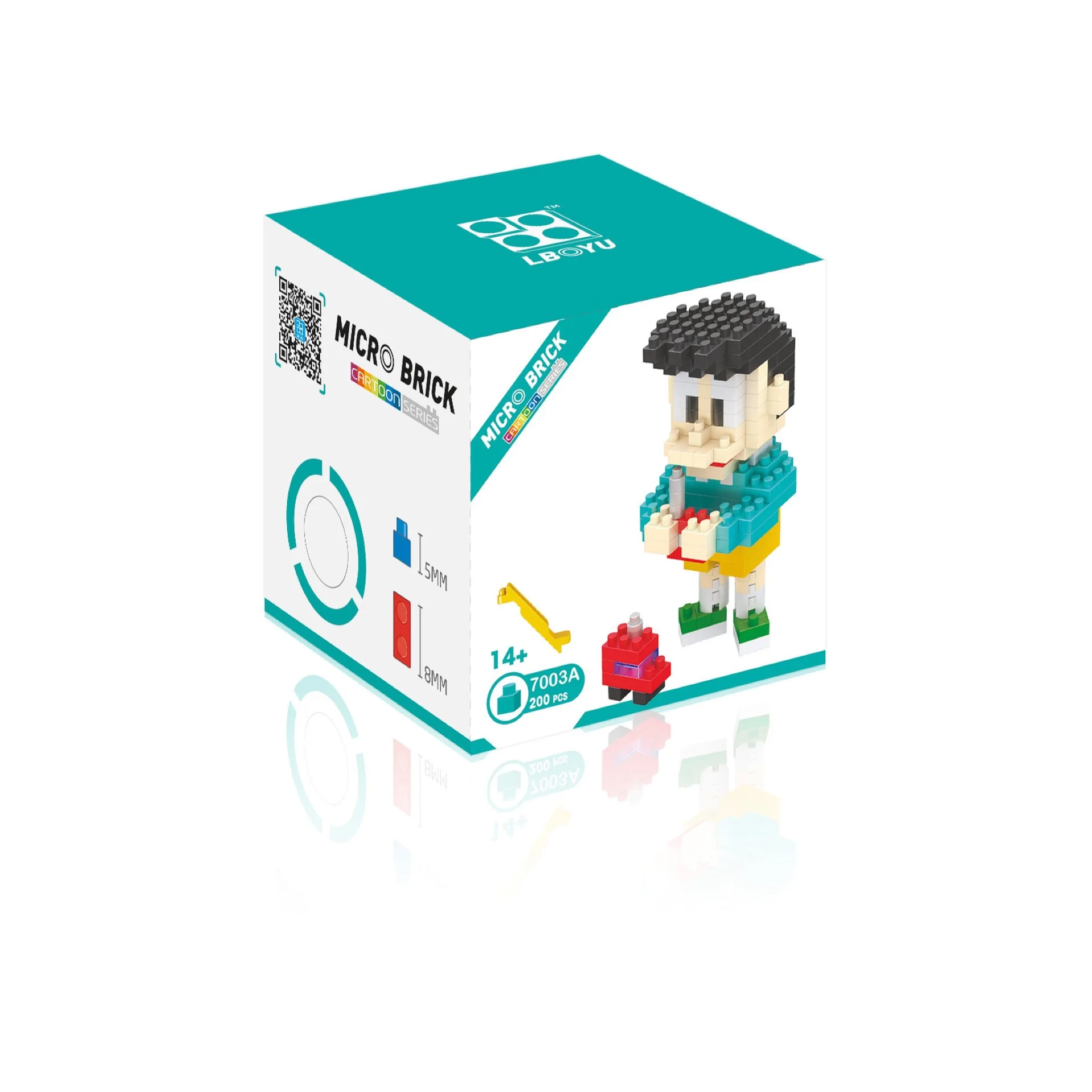 Boyu Risanka Mini Bloki zidarske Opeke Cute Anime Zbirka Božično Dekleta, Darila, Igrače za Otroke Juguetes Doraemon 7000 Slike 2