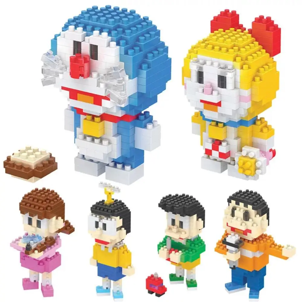 Boyu Risanka Mini Bloki zidarske Opeke Cute Anime Zbirka Božično Dekleta, Darila, Igrače za Otroke Juguetes Doraemon 7000 Slike 3