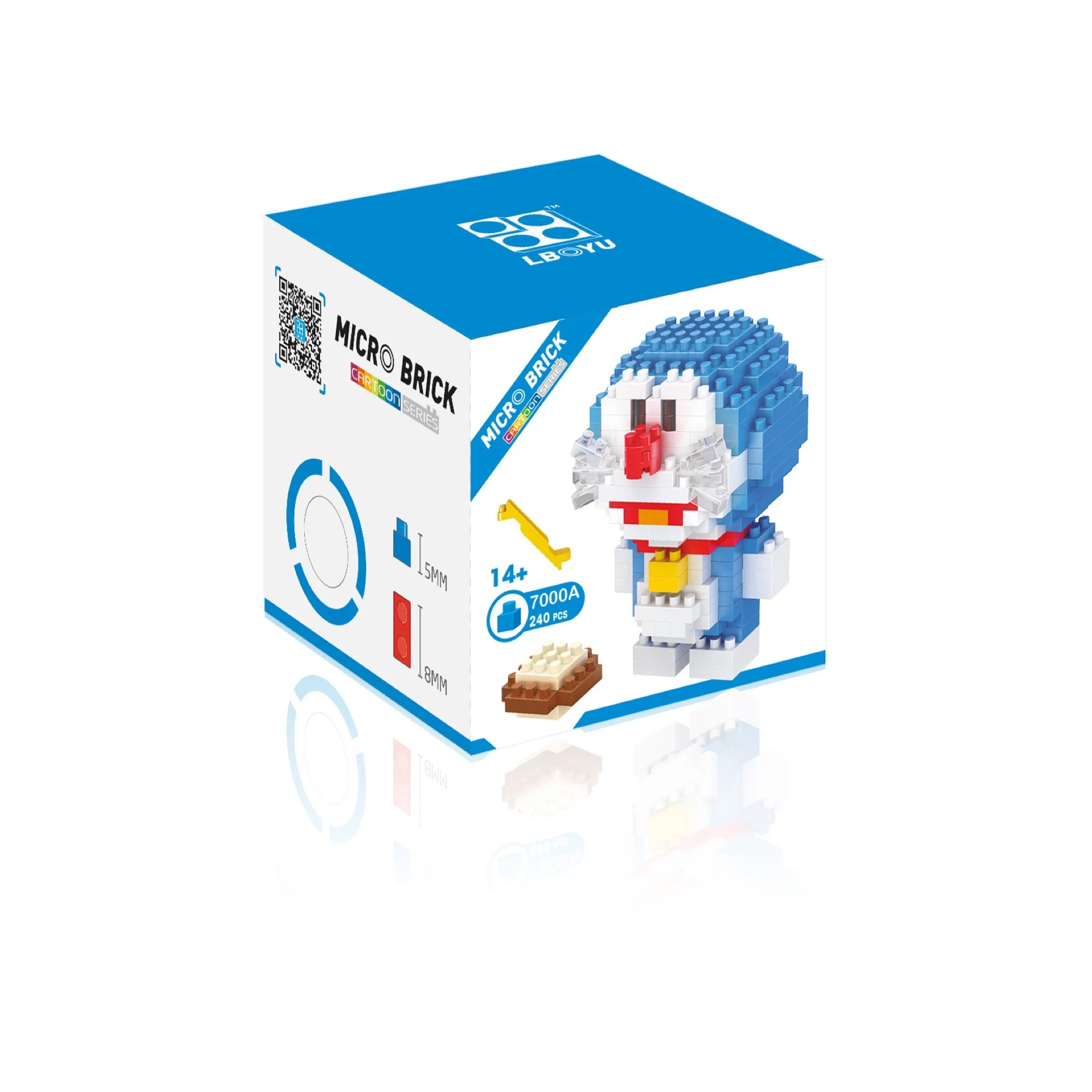 Boyu Risanka Mini Bloki zidarske Opeke Cute Anime Zbirka Božično Dekleta, Darila, Igrače za Otroke Juguetes Doraemon 7000 Slike 5