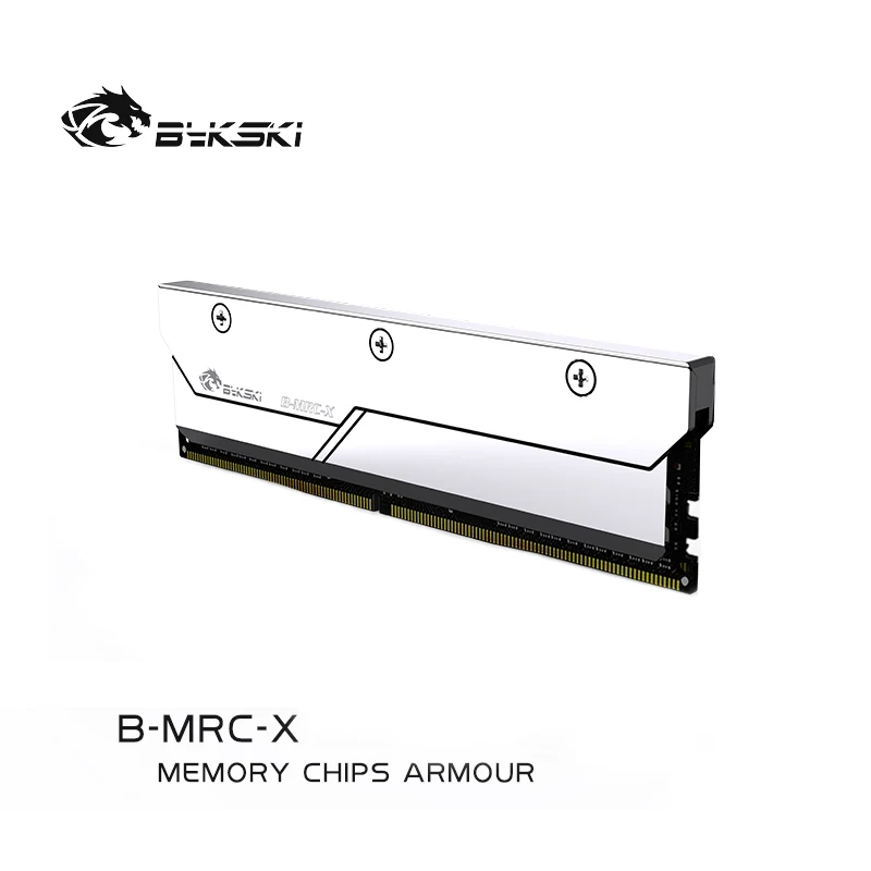 Bykski Full Metal Radiator Kritje za DDR5 RAM Pomnilnika Korito / Srebrna Sponka za PC Sistem Odvajanje Toplote Oklep / B-MRC-X Slike 1