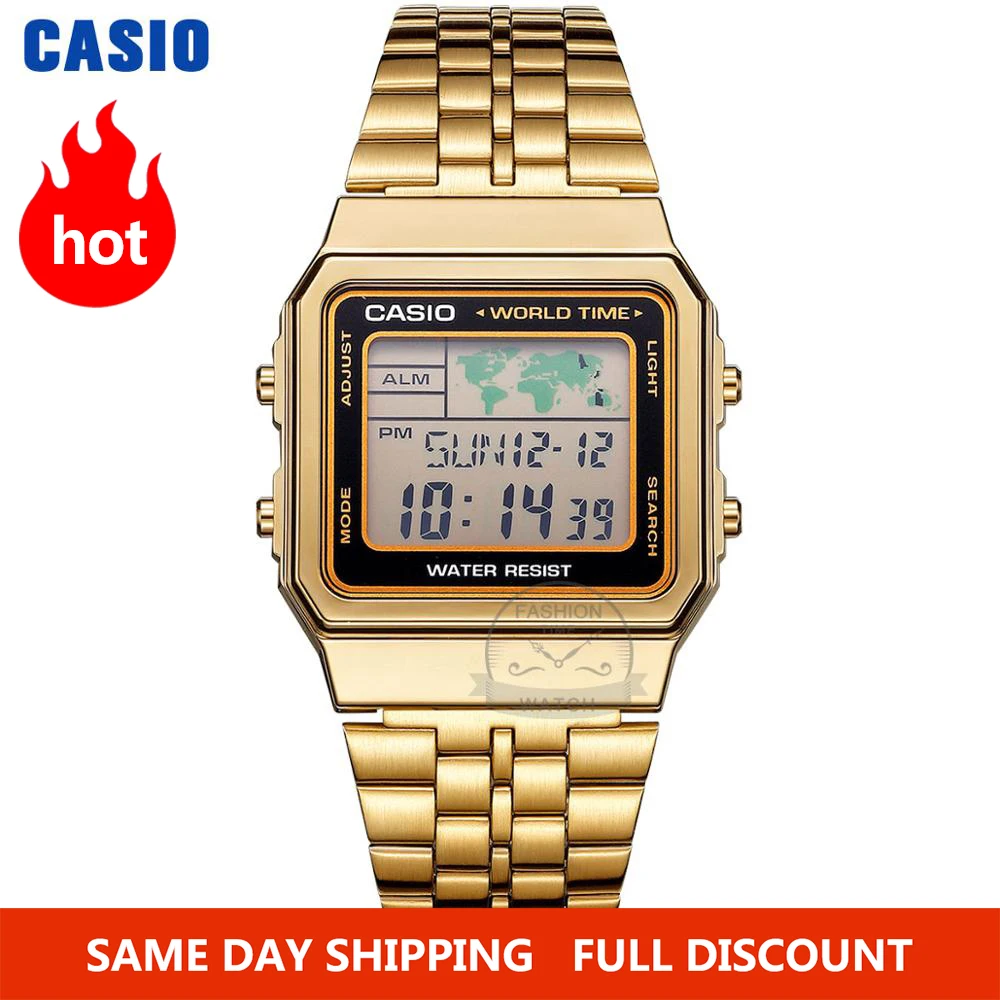 Casio watch zlato uro moških, določene blagovne znamke luksuzni LED digitalni Nepremočljiva Quartz moški gledajo Šport vojaške Zapestje Gledati relogio masculino Slike 3