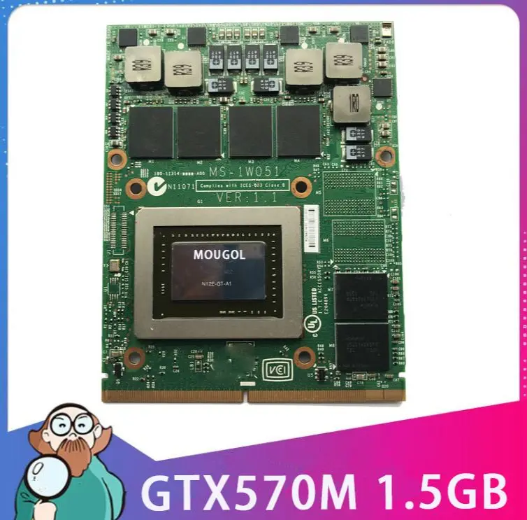 MS-1W051 GeForce GTX 570M GTX570M N12E-GT-A1 Grafične Kartice ZA MSI GT60 GT70 GT683 GT680 GX680 GT780 GX780 Celoti Preizkušen Slike 1