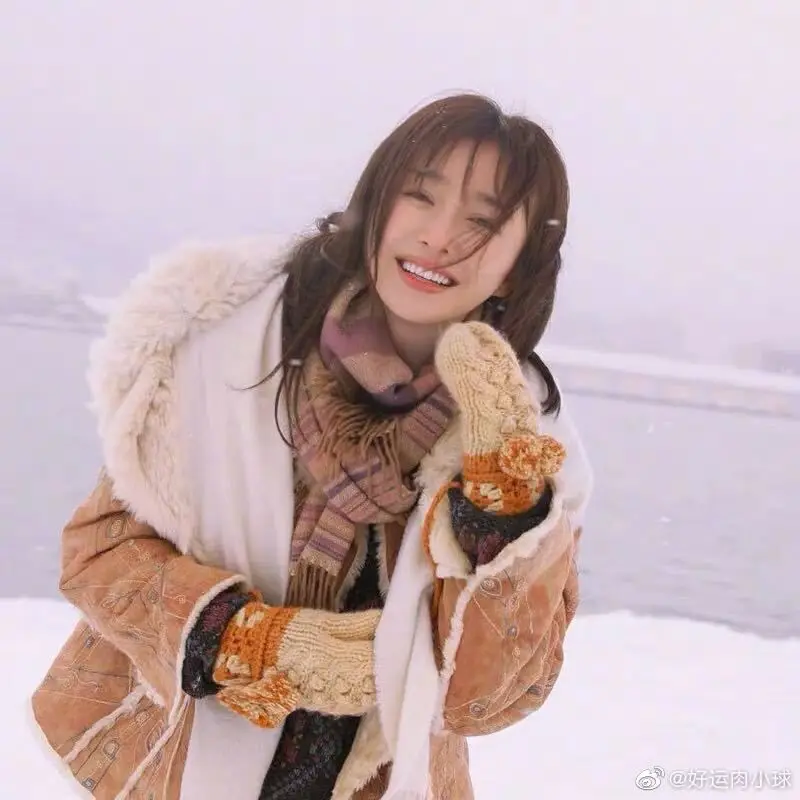 Nova Ženska Dvojno plast volnene rokavice zimske korejska različica barva vseh prstov pozimi ženske rokavice dekleta palčniki Slike 1