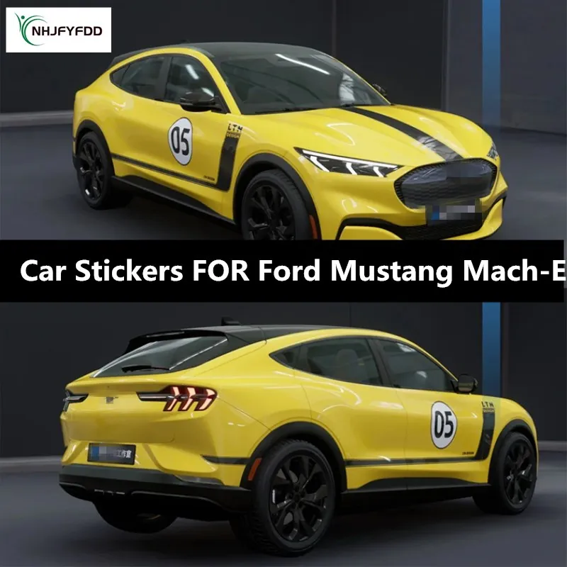 Novo po Meri Avto Nalepke ZA Ford Mustang Mach-E Telo Dekoracijo Modni Športni Nalepke Folije Dodatki Slike 0